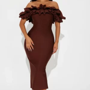 Statements Like This Midi Dress - Chocolate