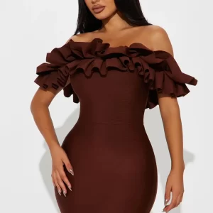 Statements Like This Midi Dress - Chocolate